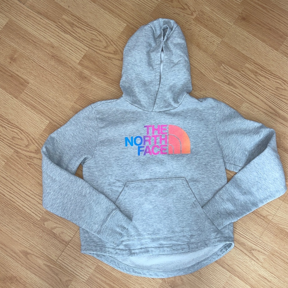 Girls The North Face Gray Logo Hoodie / Pullover Size XL (14-16)